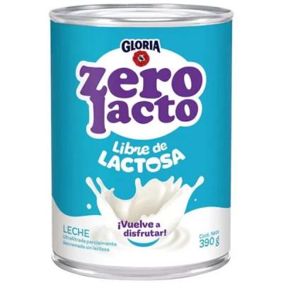 Leche GLORIA celeste Zero Lacto lata 395g