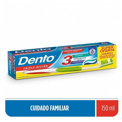 Pasta dental Dento triple accion + cepillo 150ml