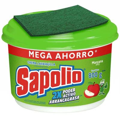 Lavavajilla en Pasta Sapolio 800 gr manzana