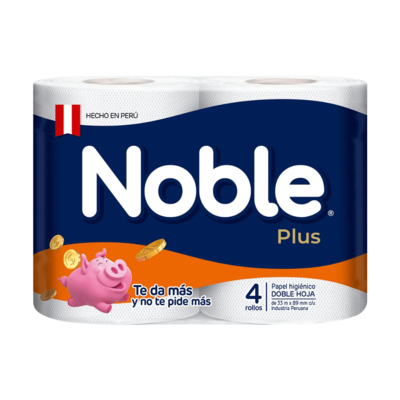PAPEL HIGIENICO NOBLE PLUS 4UND