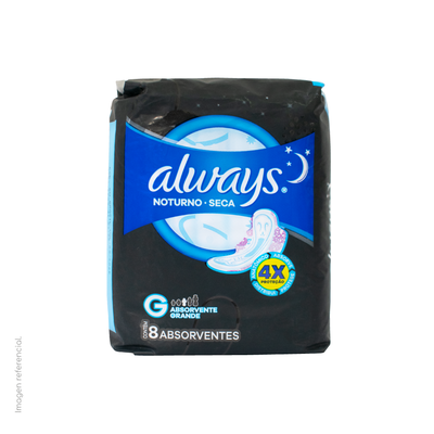 TOALLA ALWAS NOCTURNO x8